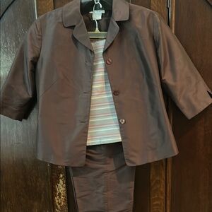 Elegant Brown Women's Suit Set